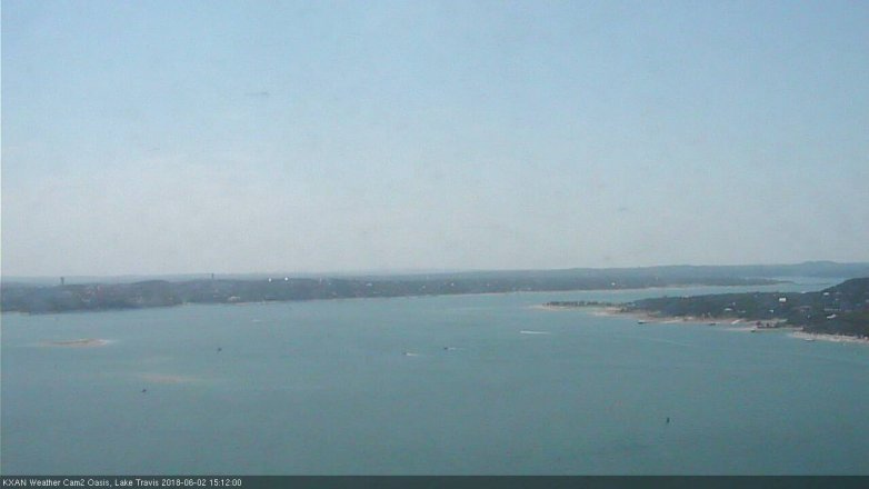 Lake Travis webcam, June 2, 2018 2:15 PM CT