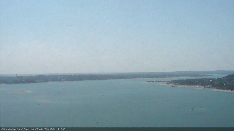 Lake Travis webcam, June 2, 2018 2:20 PM CT