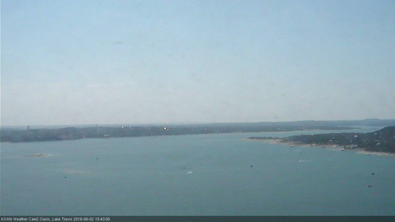 Lake Travis webcam, June 2, 2018 2:45 PM CT