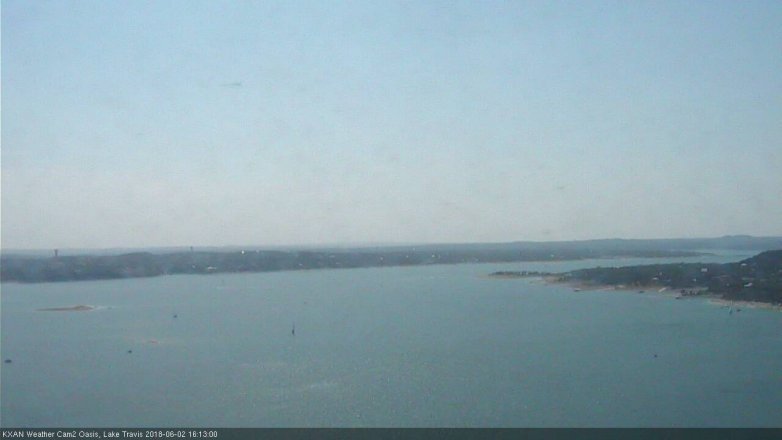 Lake Travis webcam, June 2, 2018 3:15 PM CT