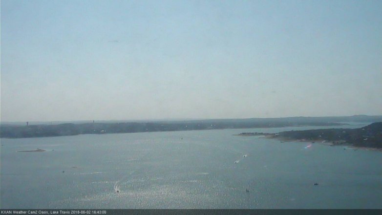 Lake Travis webcam, June 2, 2018 3:45 PM CT