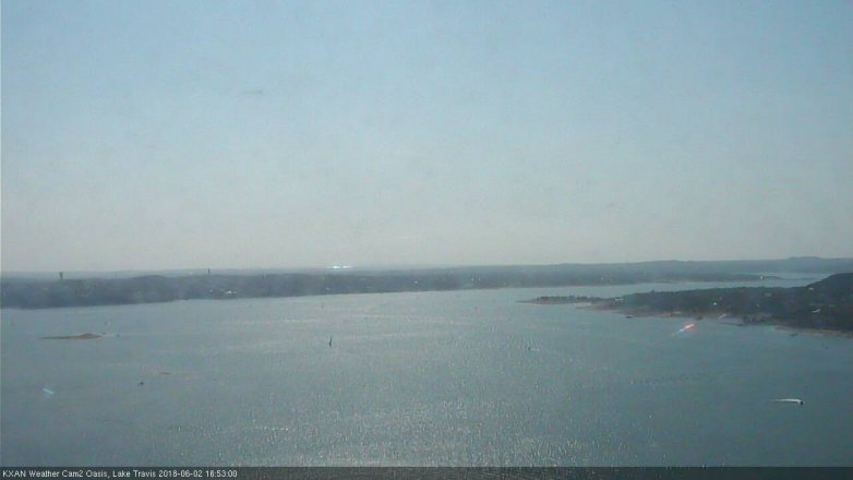 Lake Travis webcam, June 2, 2018 3:55 PM CT