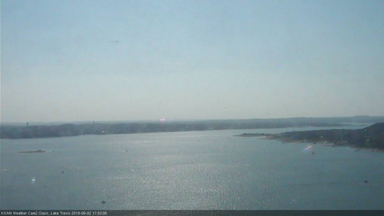 Lake Travis webcam, June 2, 2018 4:05 PM CT