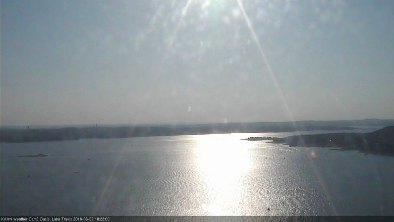 Lake Travis webcam, June 2, 2018 5:25 PM CT