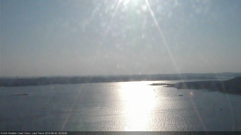 Lake Travis webcam, June 2, 2018 5:30 PM CT