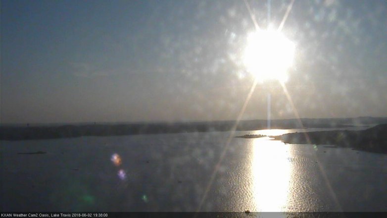 Lake Travis webcam, June 2, 2018 6:40 PM CT
