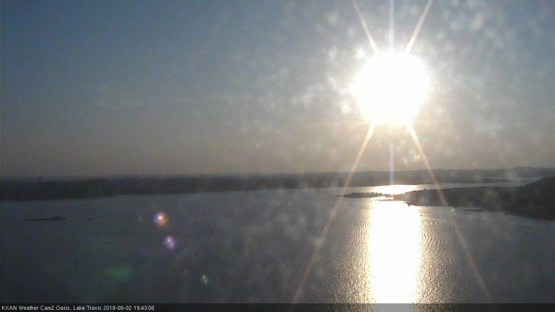 Lake Travis webcam, June 2, 2018 6:45 PM CT
