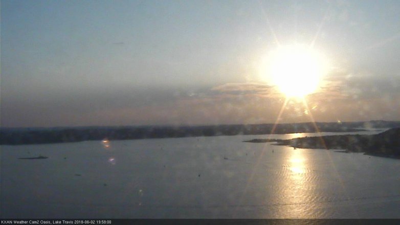 Lake Travis webcam, June 2, 2018 7:00 PM CT