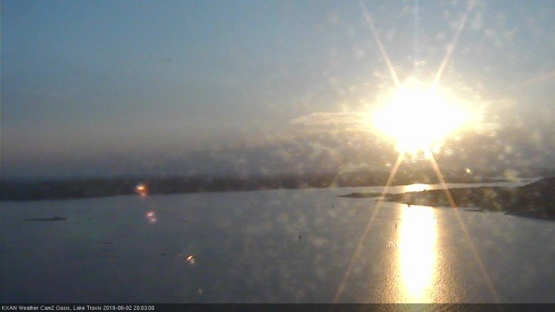 Lake Travis webcam, June 2, 2018 7:05 PM CT