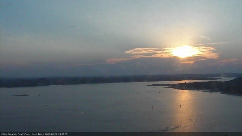 Lake Travis webcam, June 2, 2018 7:10 PM CT