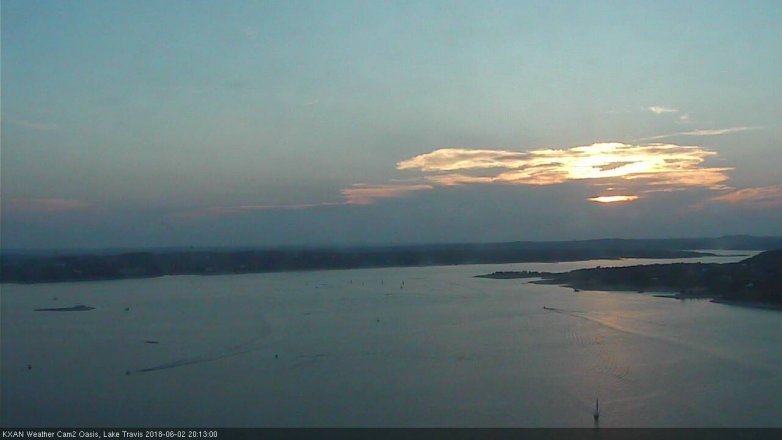 Lake Travis webcam, June 2, 2018 7:15 PM CT