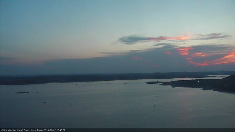 Lake Travis webcam, June 2, 2018 7:45 PM CT