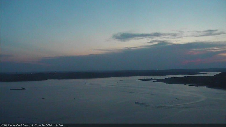 Lake Travis webcam, June 2, 2018 7:50 PM CT
