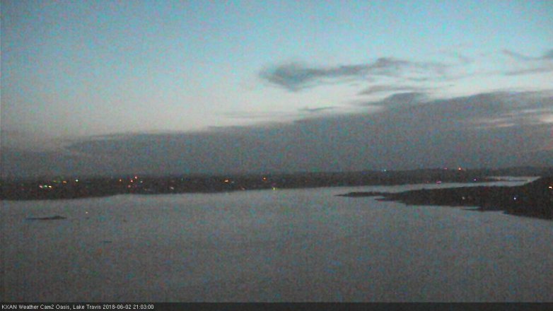 Lake Travis webcam, June 2, 2018 8:05 PM CT