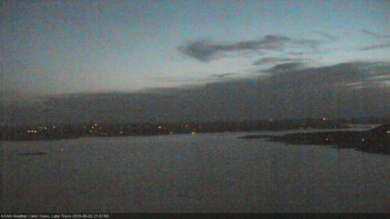 Lake Travis webcam, June 2, 2018 8:10 PM CT