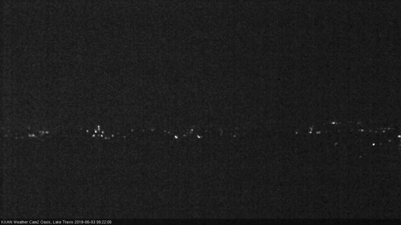 Lake Travis webcam, June 2, 2018 11:25 PM CT