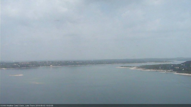 Lake Travis webcam, June 3, 2018 9:05 AM CT