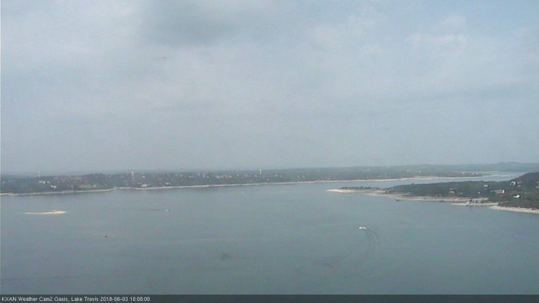 Lake Travis webcam, June 3, 2018 9:10 AM CT