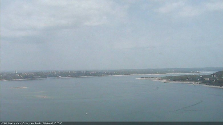 Lake Travis webcam, June 3, 2018 9:30 AM CT