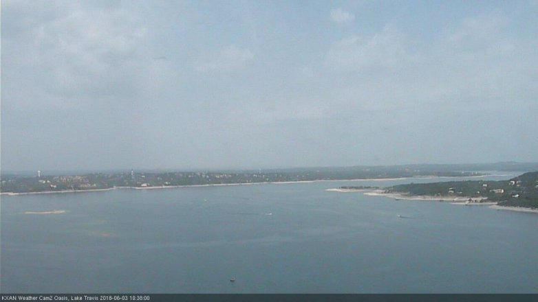 Lake Travis webcam, June 3, 2018 9:40 AM CT