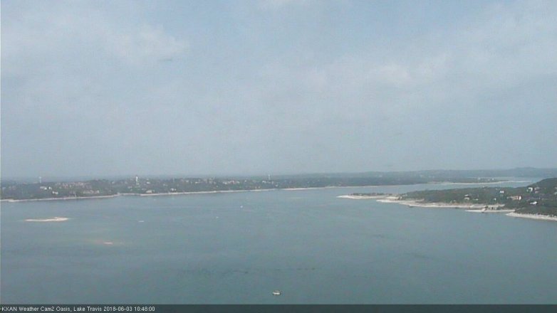 Lake Travis webcam, June 3, 2018 9:50 AM CT