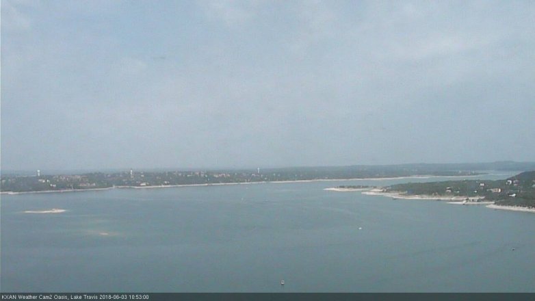 Lake Travis webcam, June 3, 2018 9:55 AM CT