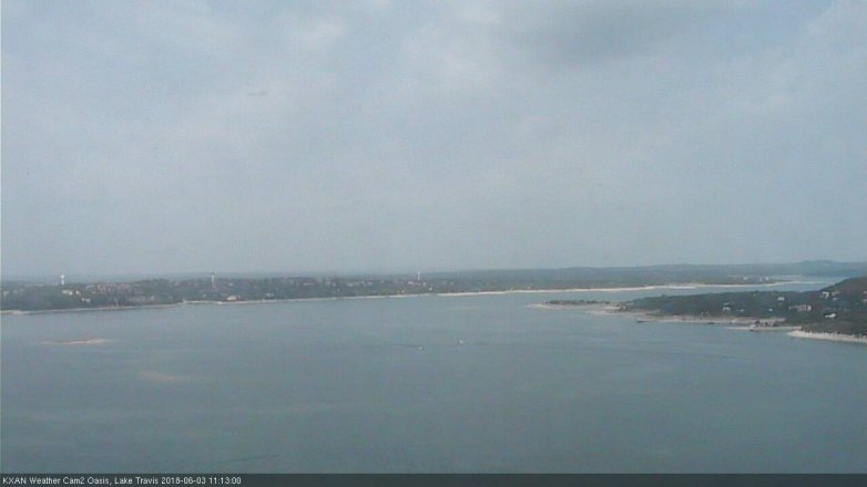 Lake Travis webcam, June 3, 2018 10:15 AM CT