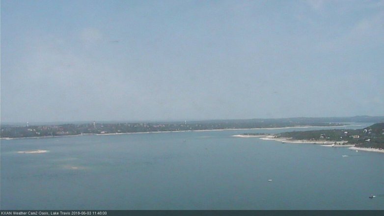 Lake Travis webcam, June 3, 2018 10:50 AM CT