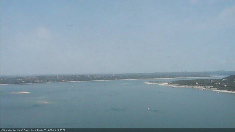 Lake Travis webcam, June 3, 2018 10:55 AM CT