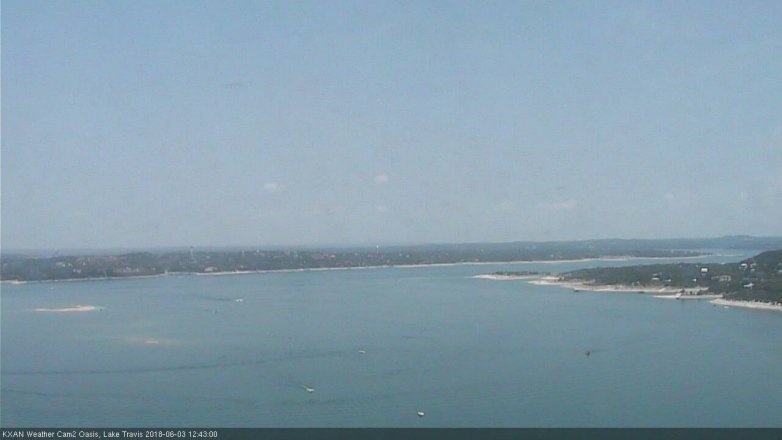Lake Travis webcam, June 3, 2018 11:45 AM CT