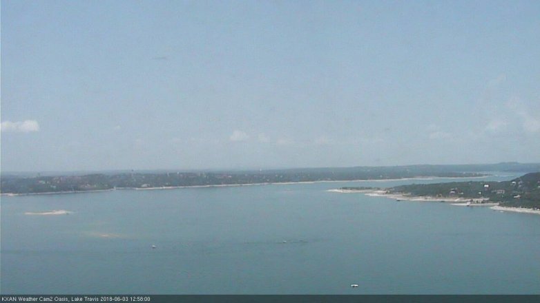 Lake Travis webcam, June 3, 2018 12:00 PM CT