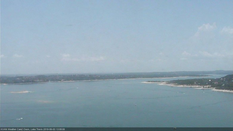 Lake Travis webcam, June 3, 2018 12:10 PM CT