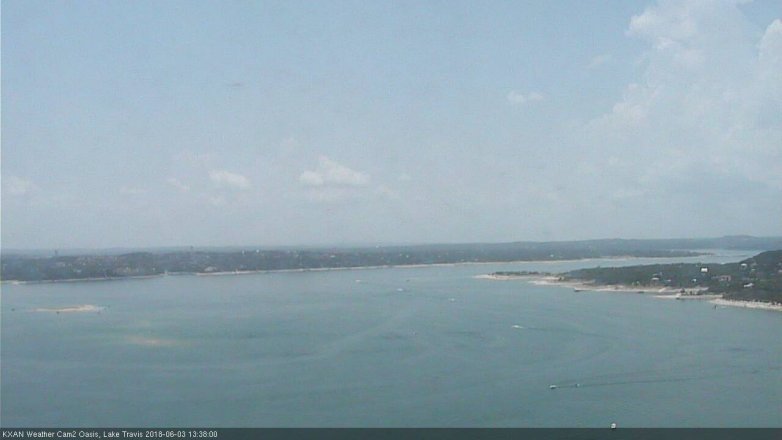 Lake Travis webcam, June 3, 2018 12:40 PM CT