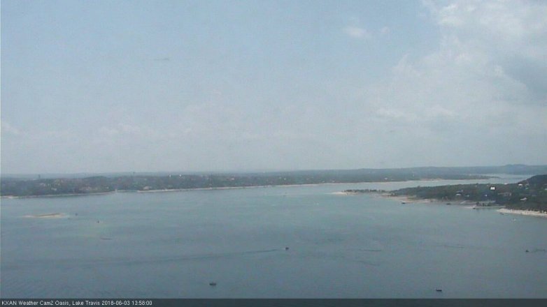 Lake Travis webcam, June 3, 2018 1:00 PM CT