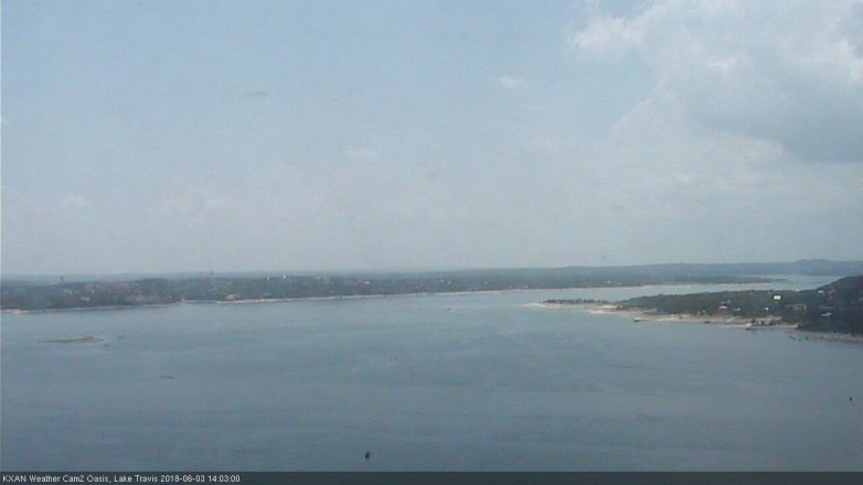 Lake Travis webcam, June 3, 2018 1:05 PM CT