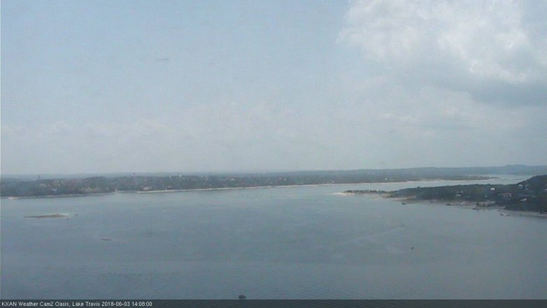 Lake Travis webcam, June 3, 2018 1:10 PM CT