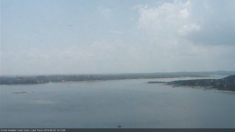 Lake Travis webcam, June 3, 2018 1:15 PM CT