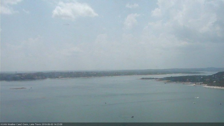 Lake Travis webcam, June 3, 2018 1:25 PM CT