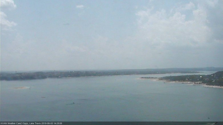 Lake Travis webcam, June 3, 2018 1:30 PM CT