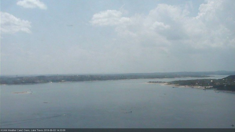 Lake Travis webcam, June 3, 2018 1:35 PM CT