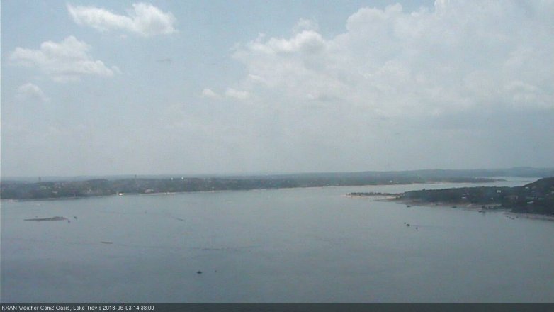 Lake Travis webcam, June 3, 2018 1:40 PM CT