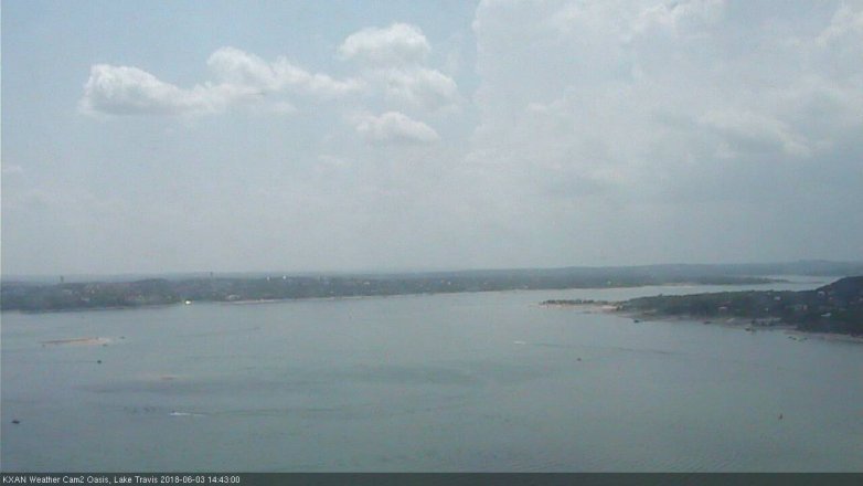 Lake Travis webcam, June 3, 2018 1:45 PM CT