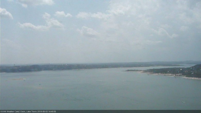 Lake Travis webcam, June 3, 2018 1:50 PM CT