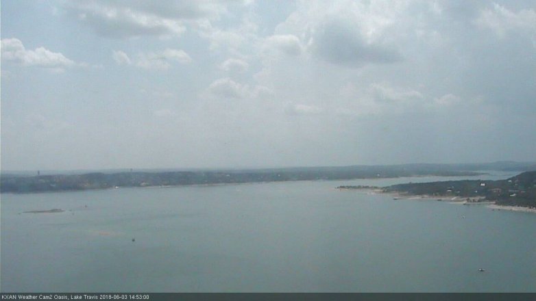 Lake Travis webcam, June 3, 2018 1:55 PM CT
