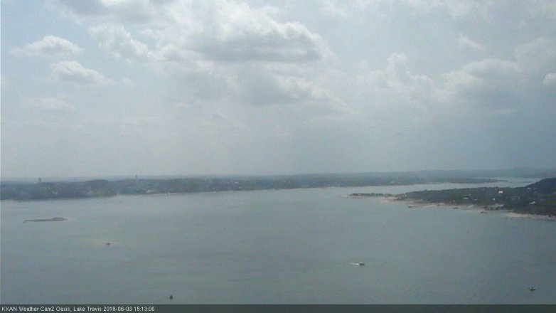 Lake Travis webcam, June 3, 2018 2:15 PM CT