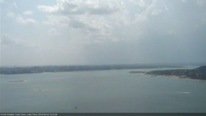 Lake Travis webcam, June 3, 2018 2:25 PM CT