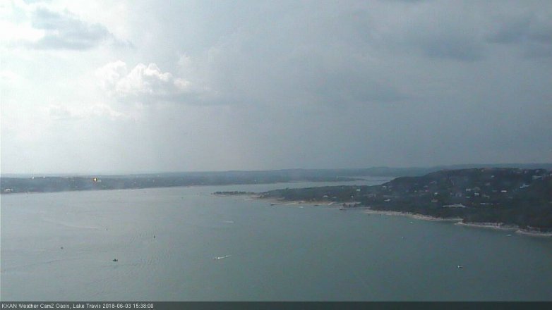 Lake Travis webcam, June 3, 2018 2:40 PM CT