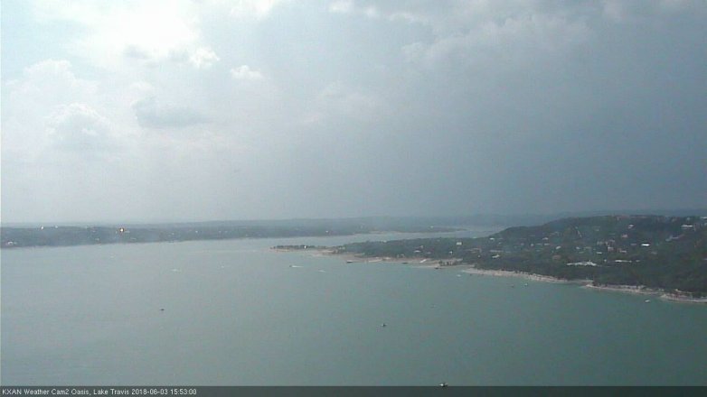Lake Travis webcam, June 3, 2018 2:55 PM CT