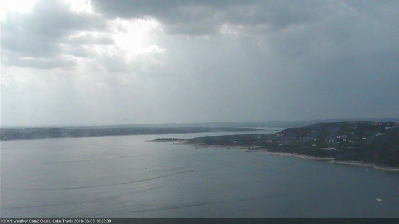 Lake Travis webcam, June 3, 2018 3:25 PM CT