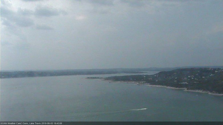 Lake Travis webcam, June 3, 2018 3:45 PM CT